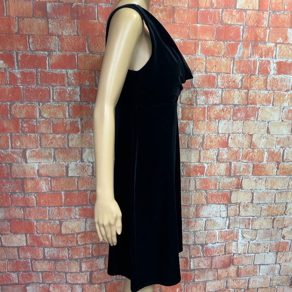 Betsy & Adam Black Velvet Cowl Neck Empire Waist Dress Betsy & Adam Black Velvet Cowl Neck Empire Waist Dress